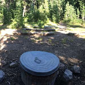 Hidden in the trees close to the water is a small amphitheater. It hidden and hard to find.