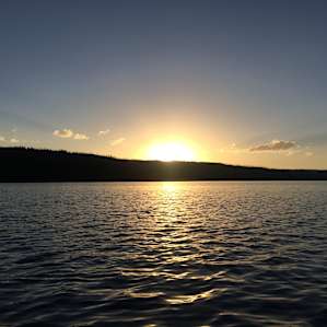 Sunset over Lewis Lake