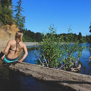 Hanging on the South Fork Skokomish River.