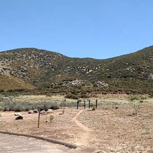 Path to the Pacific Crest Trail, just at the top of the hill.