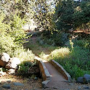 Stone bridge leading to campsites 19-22.