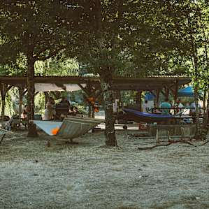 Hammocks at the common area.