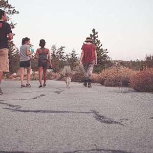 walking along the old government housing