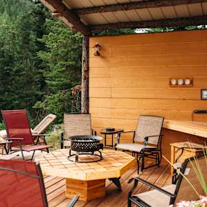 The hosts built this amazing patio located near the RV camping area.