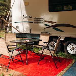 Hang out area outside of the RV