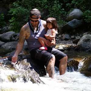 You can hear the fast running stream from every campsite. It's shallow and rocky.