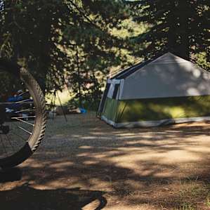 Huge site, well shaded and lots of room to ride and explore