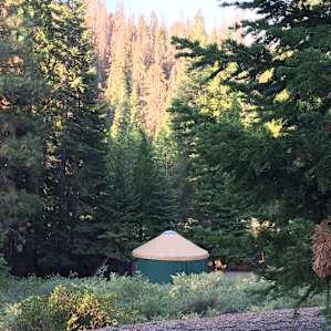 Our campsite in the AM/ view from where our car was parked
