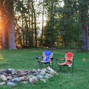 There is a large community fire pit in the center of the main lawn for late night hang-outs!