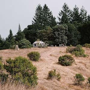 Camp Valhalla from one of the upper meadow trails.