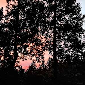 Mount Shasta from the cabin deck. It almost erupted at sunset!
