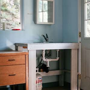 Kitchen in Blue Cottage.