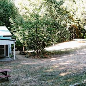 Pano view of the main house/conference area and barn.