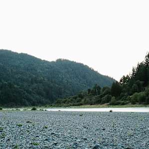 The river is usually dried out in the summer so you can totally hike down it!