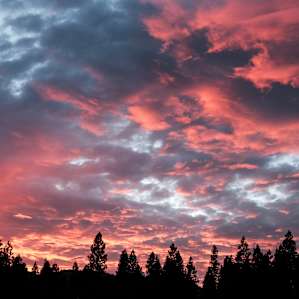The sky is on fire!