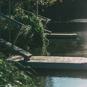 A Small dock is located In front of your campsite to tie your boat or simply fish on it.
