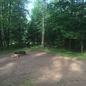 Site 23; near trails, near pit toilets, and still wonderfully private and nestled in the trees.