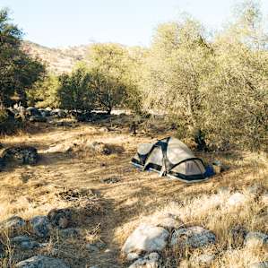 The big tent is just down a short path from Coyote View and despite being relatively close, still offers its own privacy