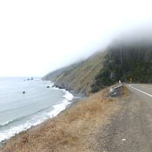 Where the 1 leaves the coast of California for a good while on the southern edge of the lost coast