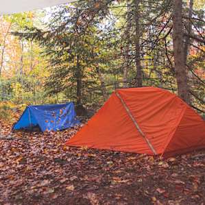 I decided to try a simple tarp 'A' for the night - worked wonders!