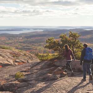 Hiking through Acadia, less than a 30-minute drive away!