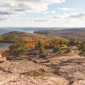 Hiking through Acadia, less than a 30-minute drive away!