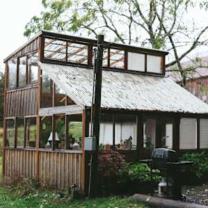 So many windows and glass, it's such a beautiful house!