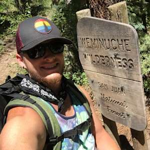 Hiking the Weminuche Wilderness from the trailhead within the park.