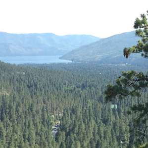 A view of Vallecito Reservoir from the peak.