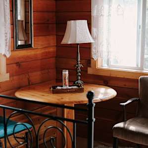 Corner dining table and morning light.
