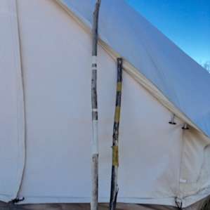 There were painted walking sticks for us to use while we explored the area. I'm totally copying this idea for my home.