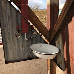 Sink under the water tower. There is also a shower head above here from outdoor showers.
