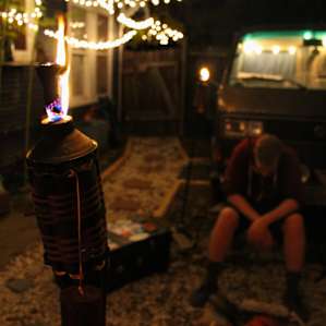 Tiki torches add a nice touch and help with the few mosquito when we first arrived.