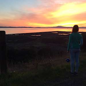 Sunset from the road to the Bunkers