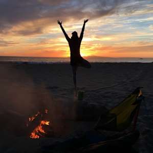 Yoga on the beach