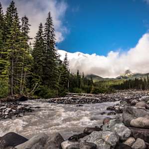 Beautiful views of Mount Rainier.