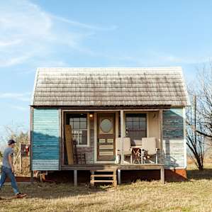 The Blue Moon: This is the largest of tiny homes on the property and can sleep 4 (if you get cozy)!