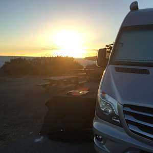 Cardiff state campground at sunset. Doesn't get much better