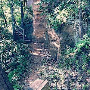 The hiking was peaceful in this park . Most of the tourists preferred the pot hole exhibit and short hikes near the riverboat tours , leaving the trails deeper into the park , more secluded and quiet .