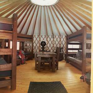 The yurts here are beautiful .