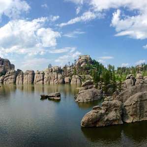 Unique view of Sylvan Lake