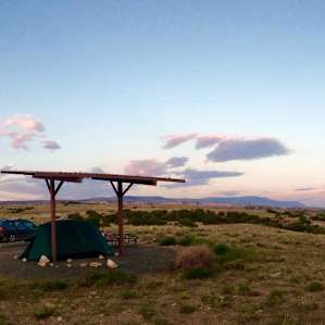 Very open campground sites but the views go on for miles!