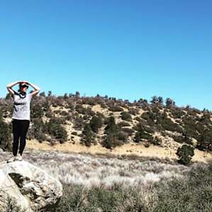 Hiking around the property