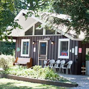 The Burton Island Bistro serves coffee and pancakes, and you can buy wine or beer, and check your emails...