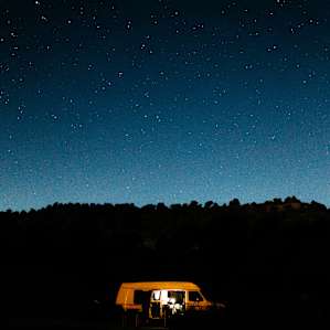 Our van under the stars
