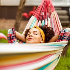 Relaxing in the hammock. One of my favorite things about this property was how cozy and quite it was – the perfect getaway!