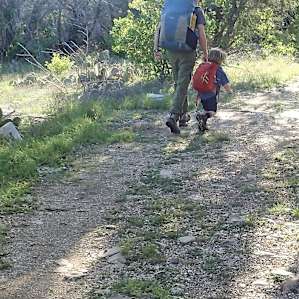 The trail is about 1.1 miles of easy hiking