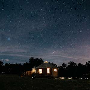 Yurt at night. The stars were breathtaking!