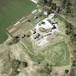 Willoway farm from above, campsite is at bottom-center of frame.