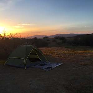 Our tent at sunset.
